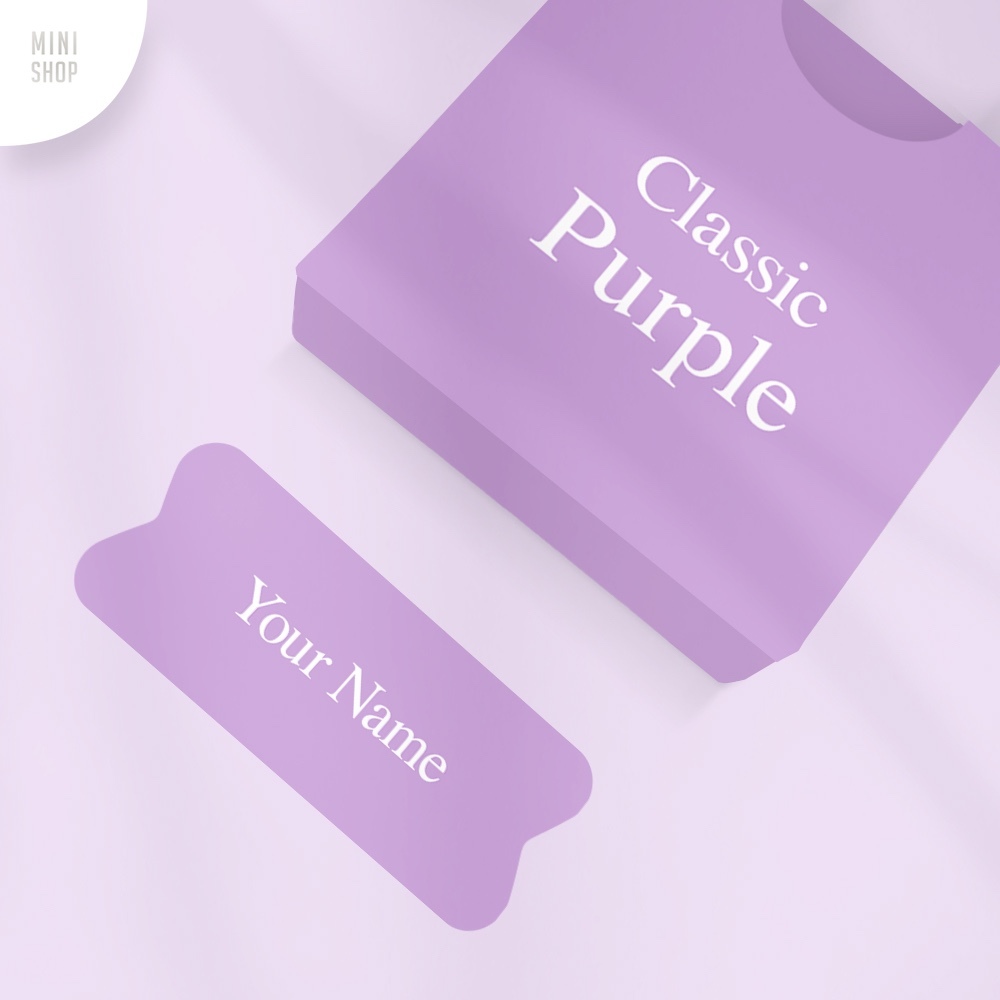 

Stiker Nama Custom Waterproof Classic Purple ( Ungu / Violet / Pastel )