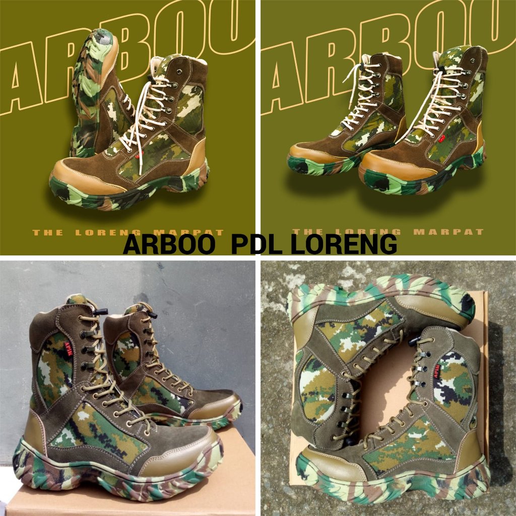 SEPATU PDL KULIT ASLI SEPATU PDL TNI SEPATU PDL LORENG MARPAT KOSTRAD SEPATU PDL MILITARY AD