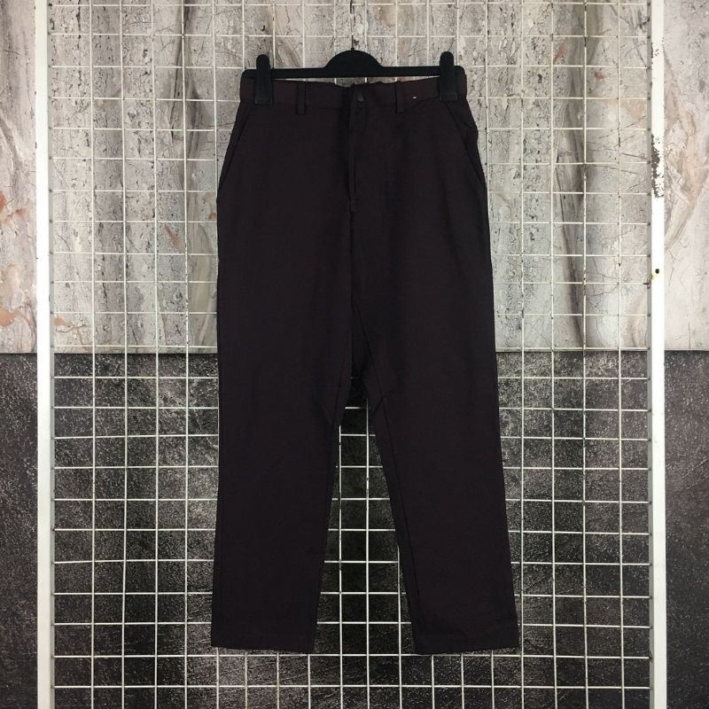 Celana Panjang Formal Ankle Pants Branded Original UNIQLO Ankle Pants Ungu Size S . SDA 05566 Second