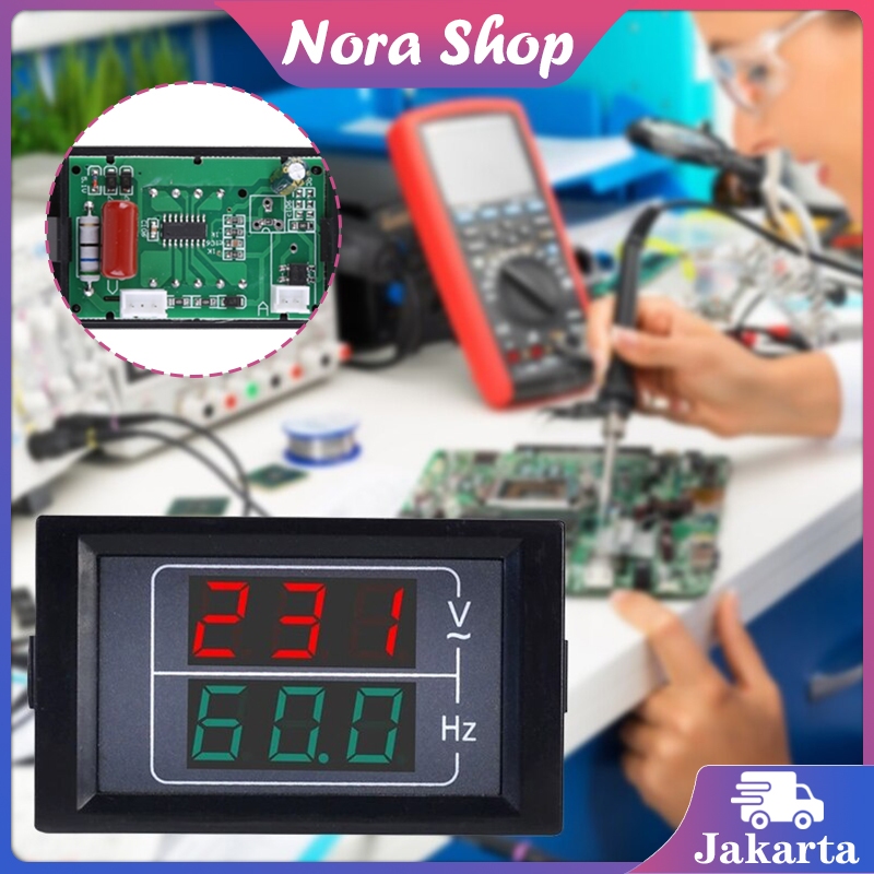 50-500V Voltmeter Frekuensi Tegangan Current Meter Detector Frekuensi Meter Amperimetro