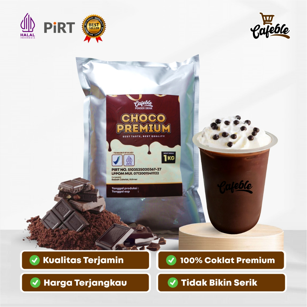 

Cafeble Bubuk Minuman Choco Premium Plain 1 kg