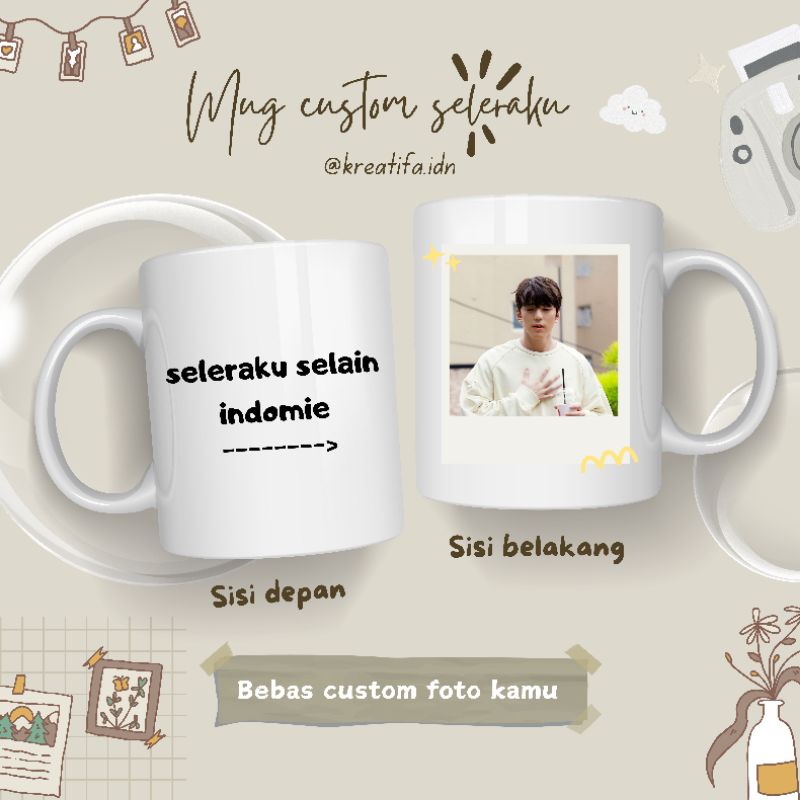MUG CUSTOM SELERAKU SELAIN INDOMIE | KADO ULTAH | GELAS UNIK | KADO ANNIVERSARY