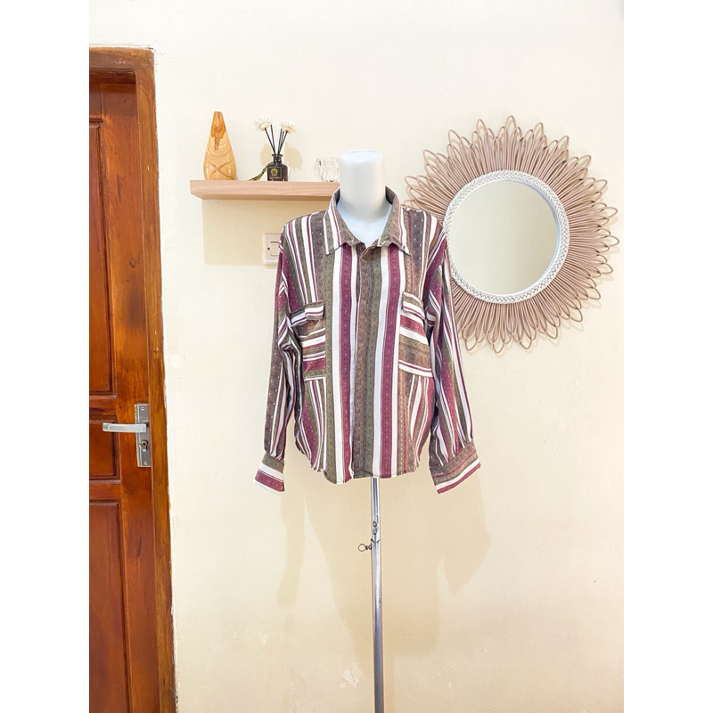 Blouse Oversize | Kemeja Oversize Crinkle Vintage