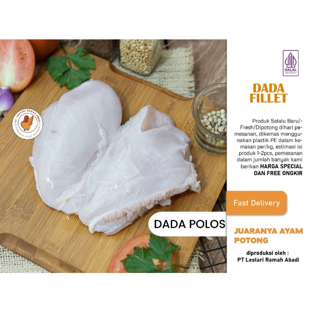 

Daging Dada Ayam Fillet Tanpa Lemak 1kg