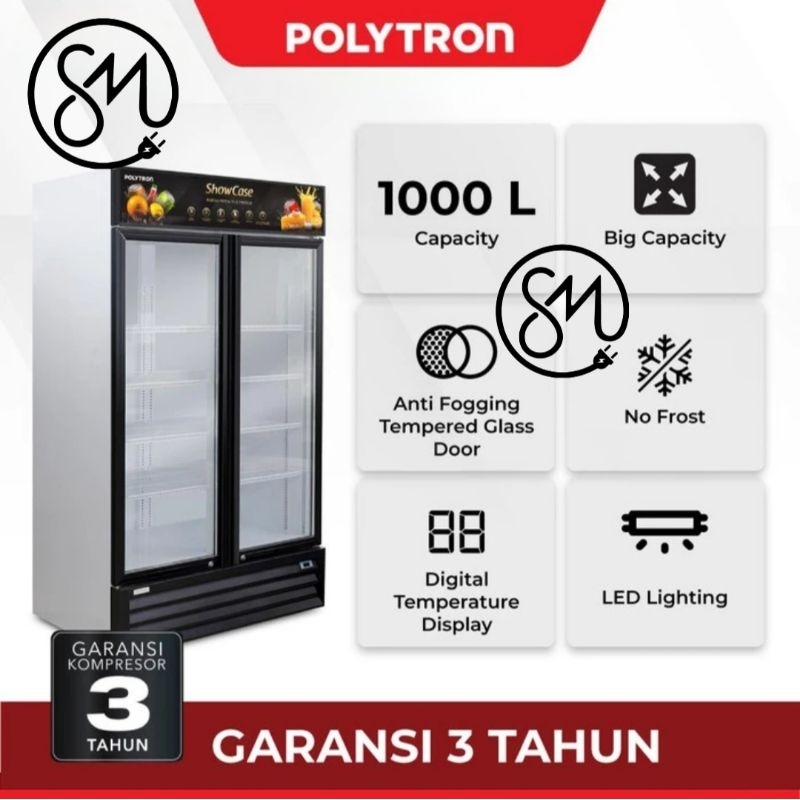 Showcase Polytron SCN-1020 Display Cooler Multidoor 1000 Liter SCN1020