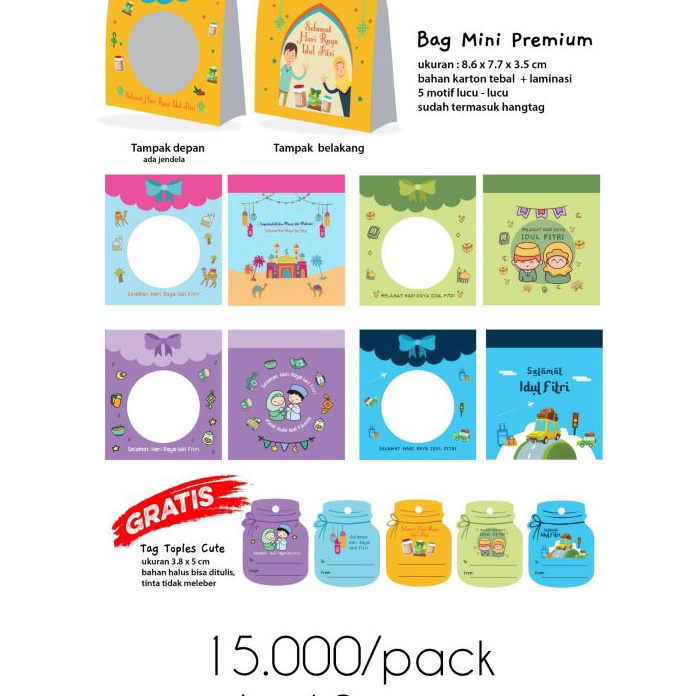 

Cashback 1 pcs mini bag tas angpao lebaran lucu viral