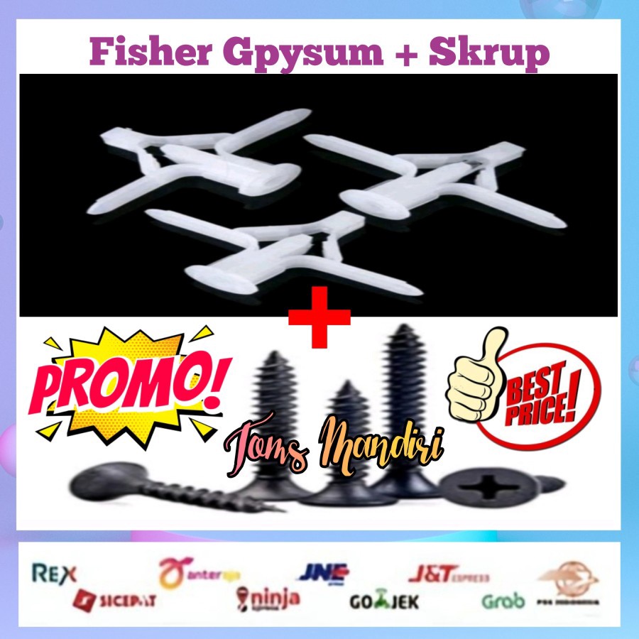 PRODUCT TERKECE Gpysum fiser  Skrup isi 5 Pcs