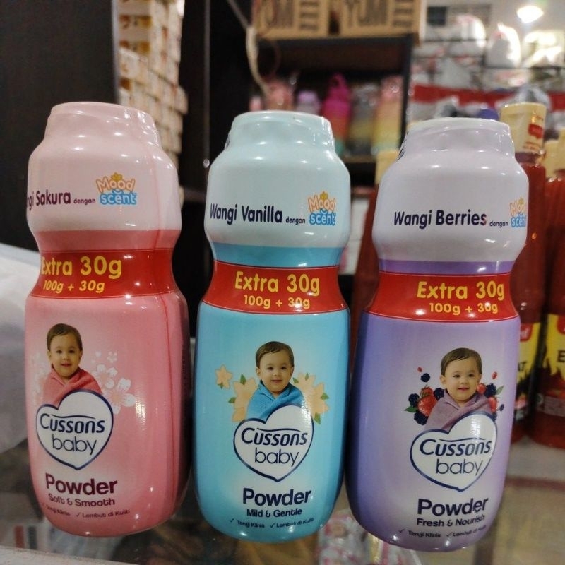 CUSSONS BABY POWDER 100gr + 30gr// Powder Cussons extra 30gr