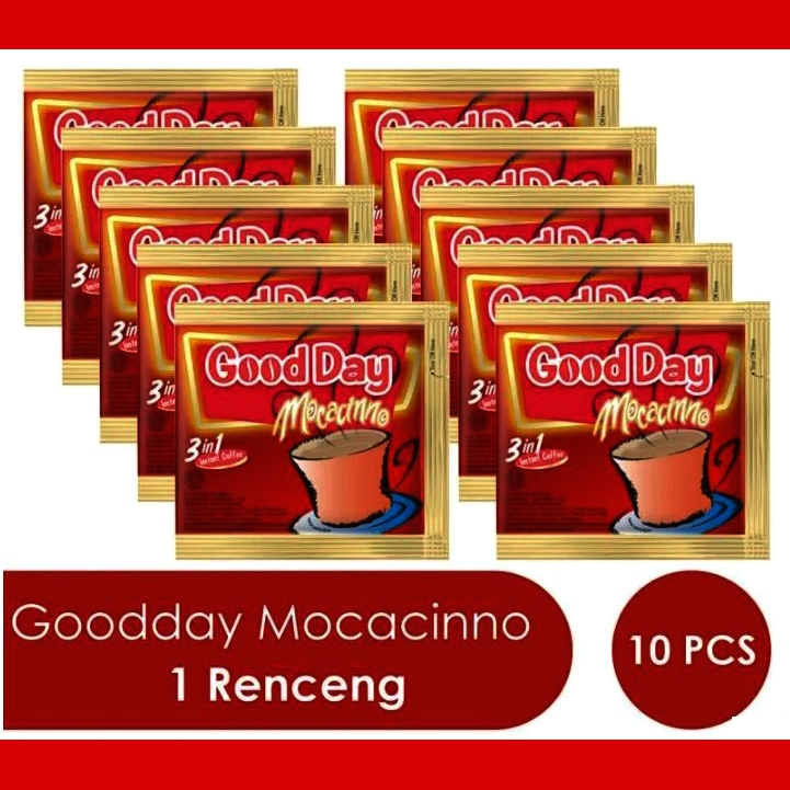 

Good Day Mocacinno 1 Renteng - Isi 10 Sachet - Kopi Moka Kekinian - Es Kopi Moka