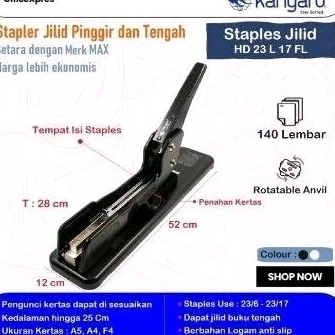 

Hekter Alat Stepler Besar HD 23L17 KANGARO Sejenis MAX HD 12 - L/17