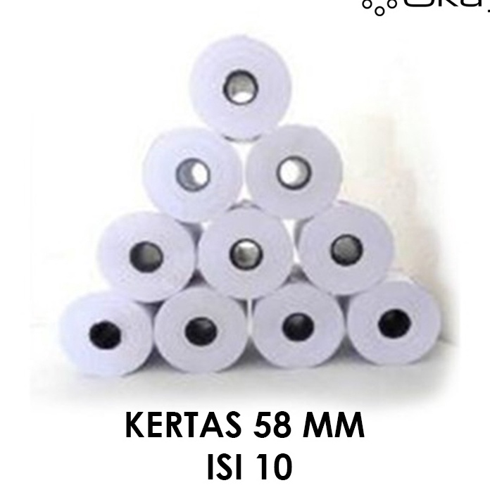 

Boom OKAY kertas thermal struk printer kasir ppob 58x4 mm premium hitam warna jelas isi 1 ROOL