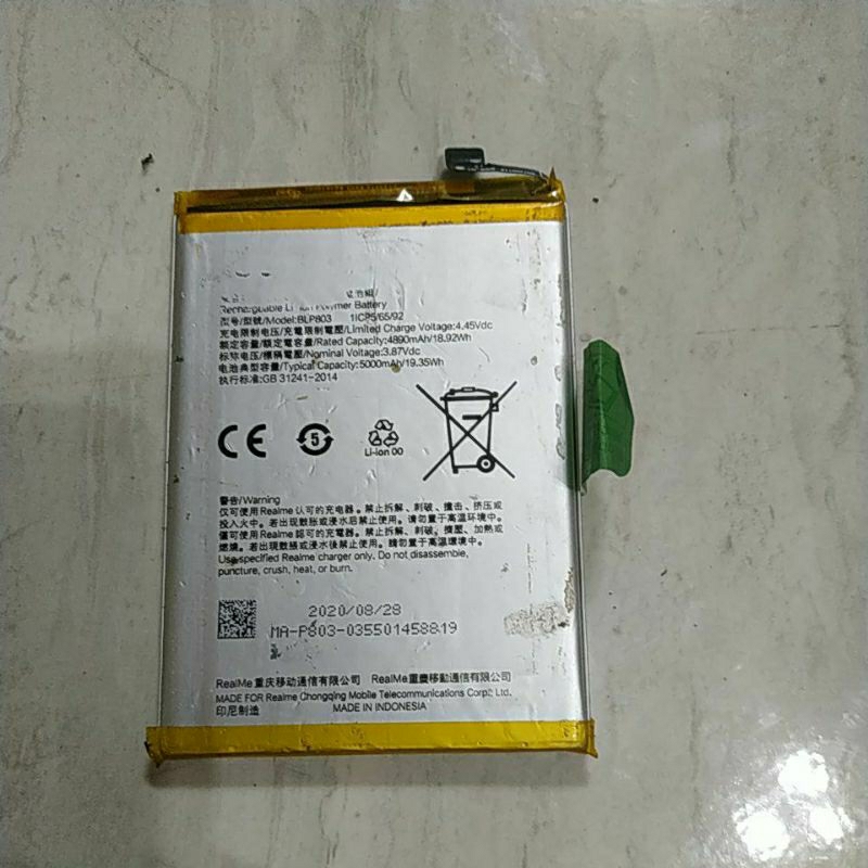 baterai bekas ori realme c17 BLP803