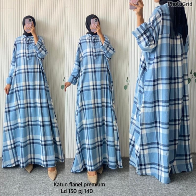Gamis Wanita Katun Flanel Premium