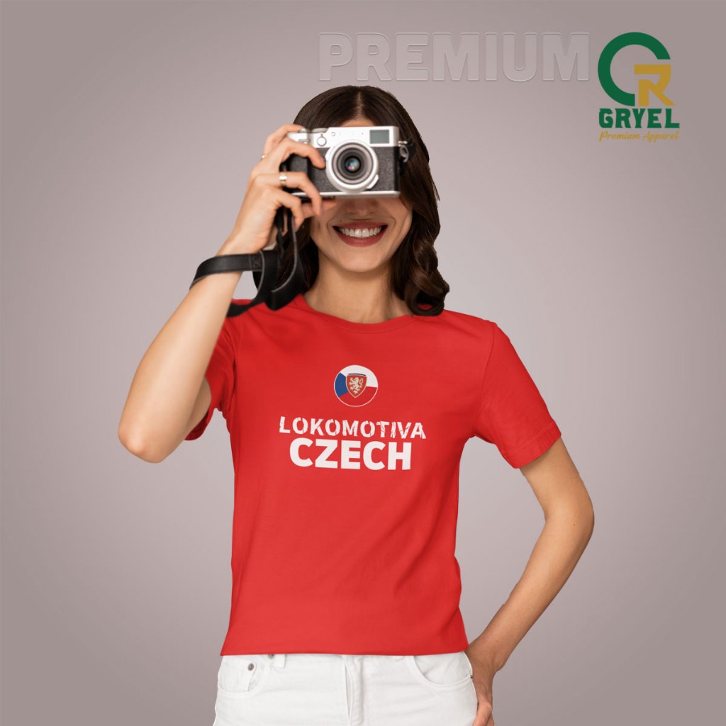 T Shirt Kaos Euro 2024 Tim Czech Rep Ceko Pria Wanita - Premium & Oversize