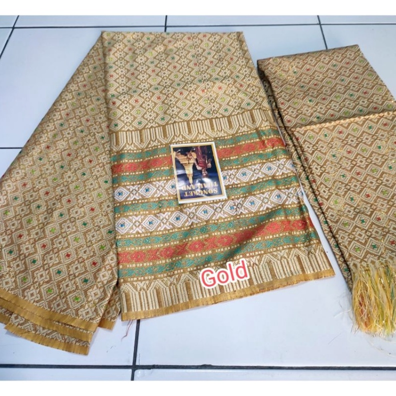 KODE W5D Kain Songket set selendang  Bahan songket selendang Thailand Bahan kain Rok kebaya