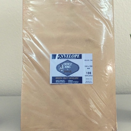

Extra AMPLOP COKLAT ENVELOPE F4 FOLIO 24X35MM ISI 1 OFFICE KING BY SINGA