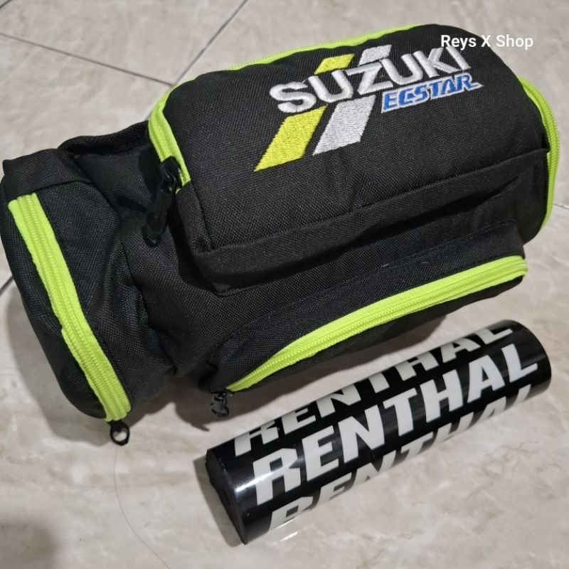 PAKET TAS STANG VARIASI SUZUKI DAN BARPAD BUSA STANG TS125