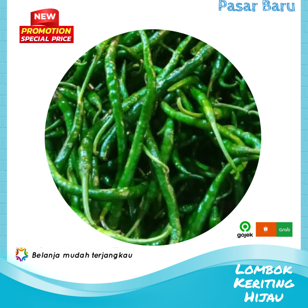 

Lombok Keriting Hijau • 250gram ✓ Murah | Pasar Baru Makassar