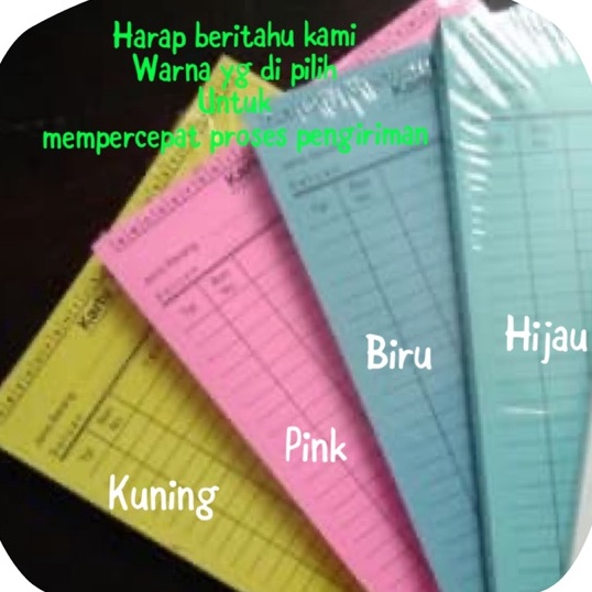 

Price Kartu stock warna