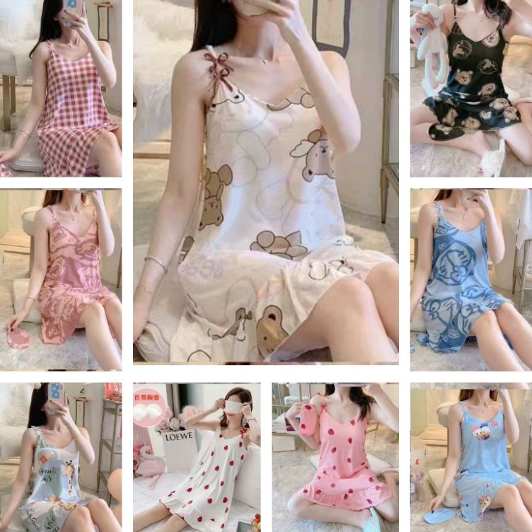 KODE F34H Daster tali satu cup bra importDaster tanktop cup bra sexy