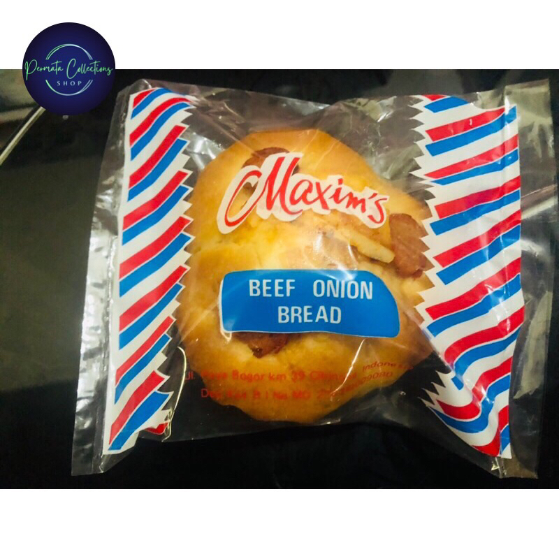 

Roti Sosis Daging Sapi Bawang Bombay MAXIM’S Kue Legend Beef Onion Bread Merk MAXIM Enak Banget Jl Raya Bogor Cibinong MAXIMS