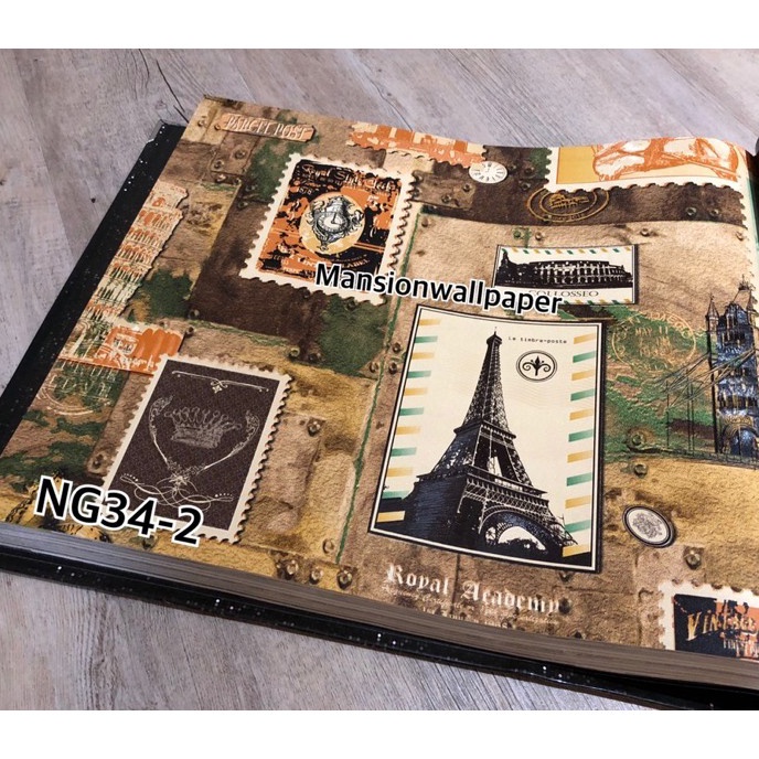 

Gila Wallpaper Dinding Murah Vintage Paris Eropa Postcard Perangko Retro