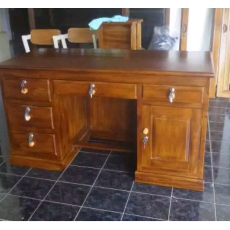 Meja Biro/Meja Kerja/Meja Kantor Jati