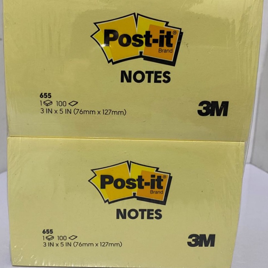 

Hot 3M Post it 655 76x127mm Per pad