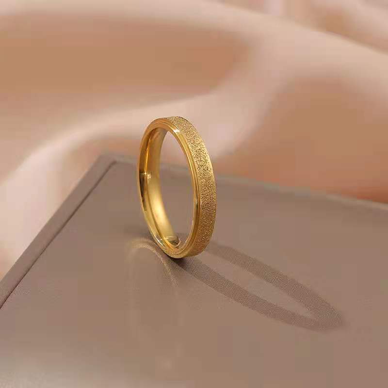 Cincin Titanium Pasir Wanita Anti Karat Terbaru/Cincin Titanium Model Pasir Anti Karat/CincinTerbaru