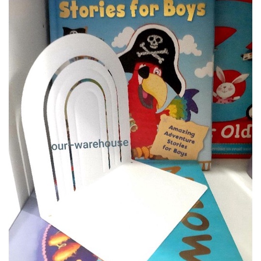 

KF7 HOSSLA Pembatas Buku Penahan Buku Penahan Buku Book End Putih