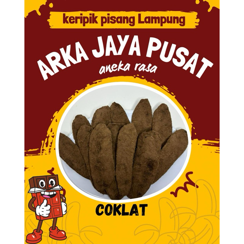 

200 gram keripik pisang kepok rasa coklat dan aneka rasa