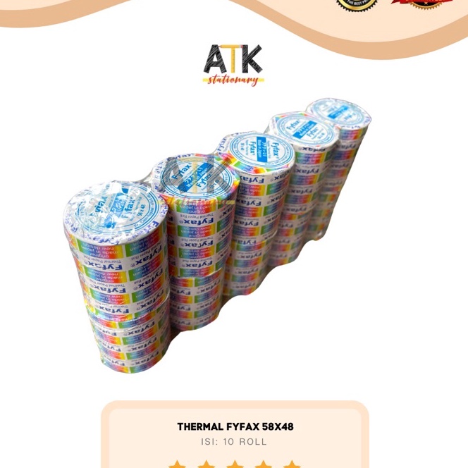 

Langka Thermal Paper Kertas Kasir Fyfax 58X48 1 Pack 1 Roll atk