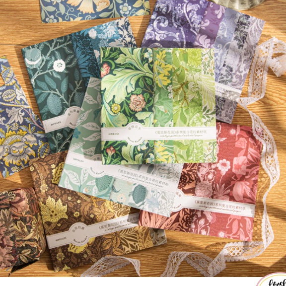 

Langka LovelyCraftStore B17 4pcspack Paper Pack 2designs x 2 14x14cm 6 inch Scrapbook paper Paper pack cardstock fancy paper kertas origami Art paper