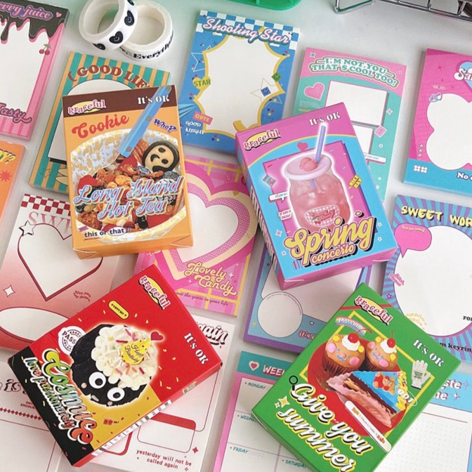 

Super Memopad tanpa lem lucu packaging isi 25 lembar
