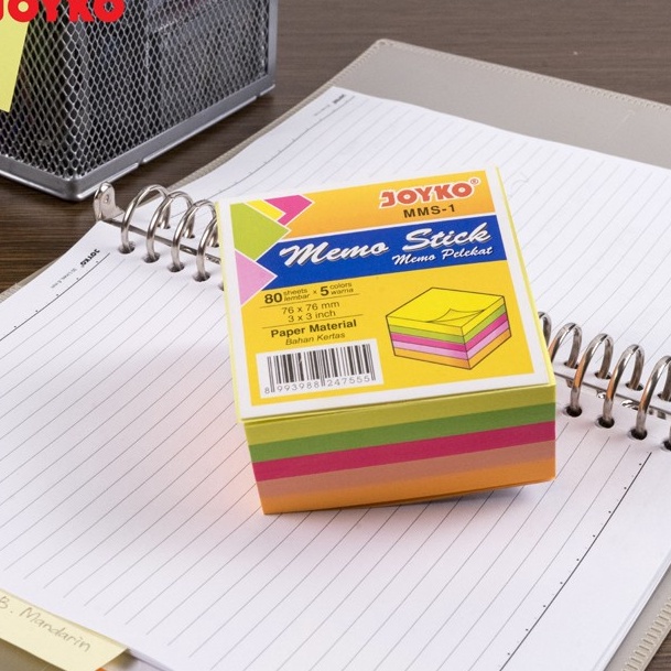 

FG2 Memo Stick Sticky Note JOYKO MMS1 5 Warna Memo Tempel