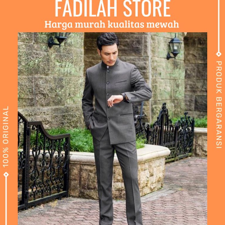 KODE H62Q SETELAN JAS MANDARIN  SETELAN JASKO  CELANA RESMI  CELANA BAHAN  JAS DAN CELANA SETELAN JA