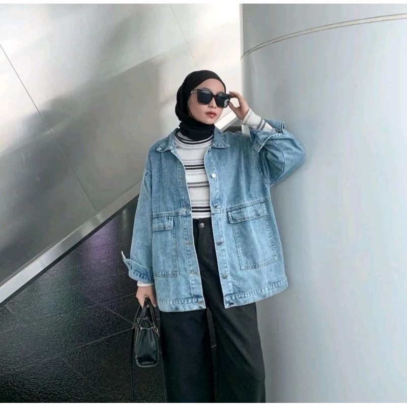 JACKET JEANS CEWEK/JACKET JEANS OVERSIZE/JACKET JEANS/JACKET JEANS CROP/JACKET CROP