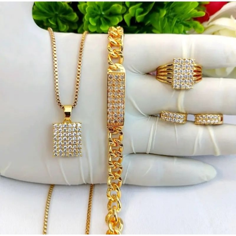 aksesoris wanita 1 set Xuping murah satu set perhiasan lengkap