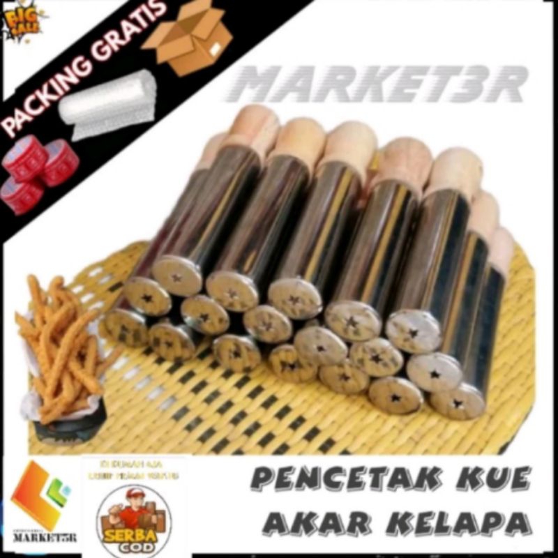 Cetakan Kue Kecipir Akar Kelapa