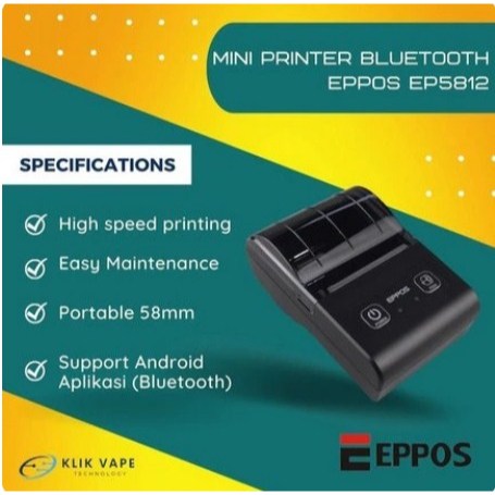 PROMO ALAT PRINTER Mini Printer Bluetooth EPPOS EP5812