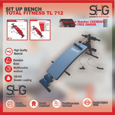 Sit Up Bench Total Fitness / Alat Fitnes Rumahan