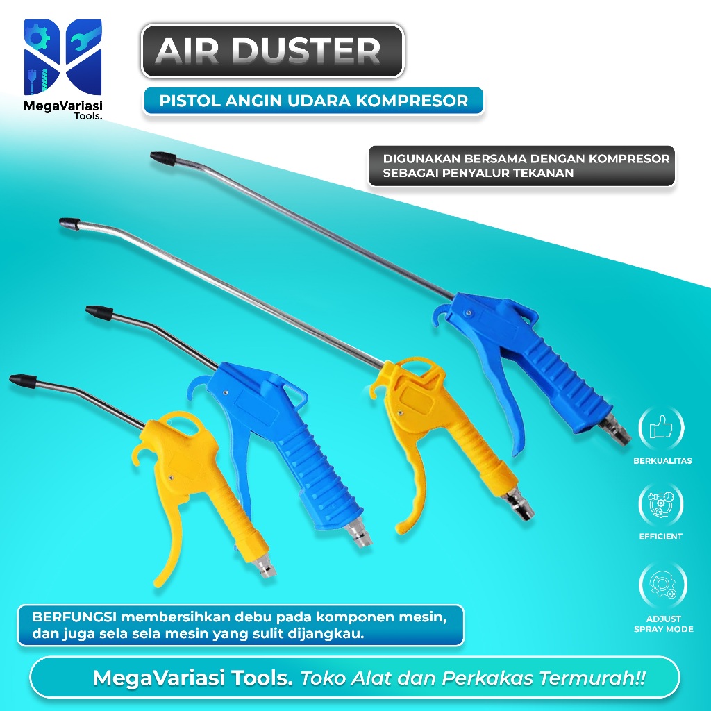 Air Blow Gun Pistol Angin Udara Kompresor Compressor Coupler Air Duster Blow Pistol Semprot Angin Al