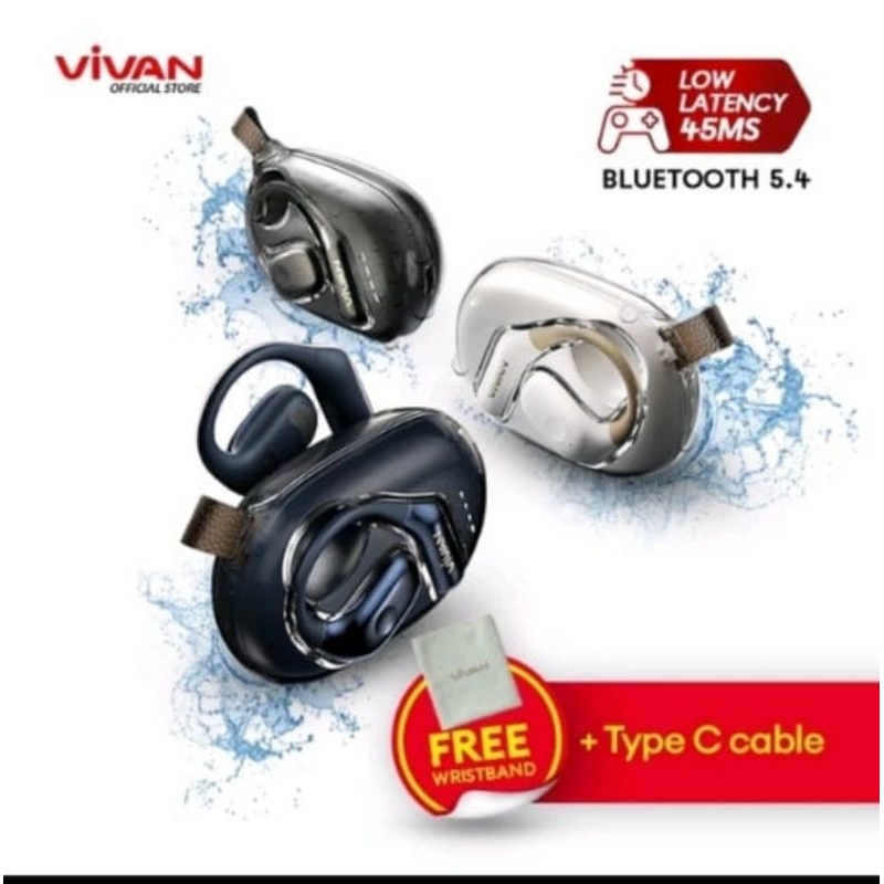 VIVAN TWS SPORT X2 Headset Bluetooth 5.4 OWS Open Ear True Wireless Powerful Audio IPX5
Dual ENC Aud