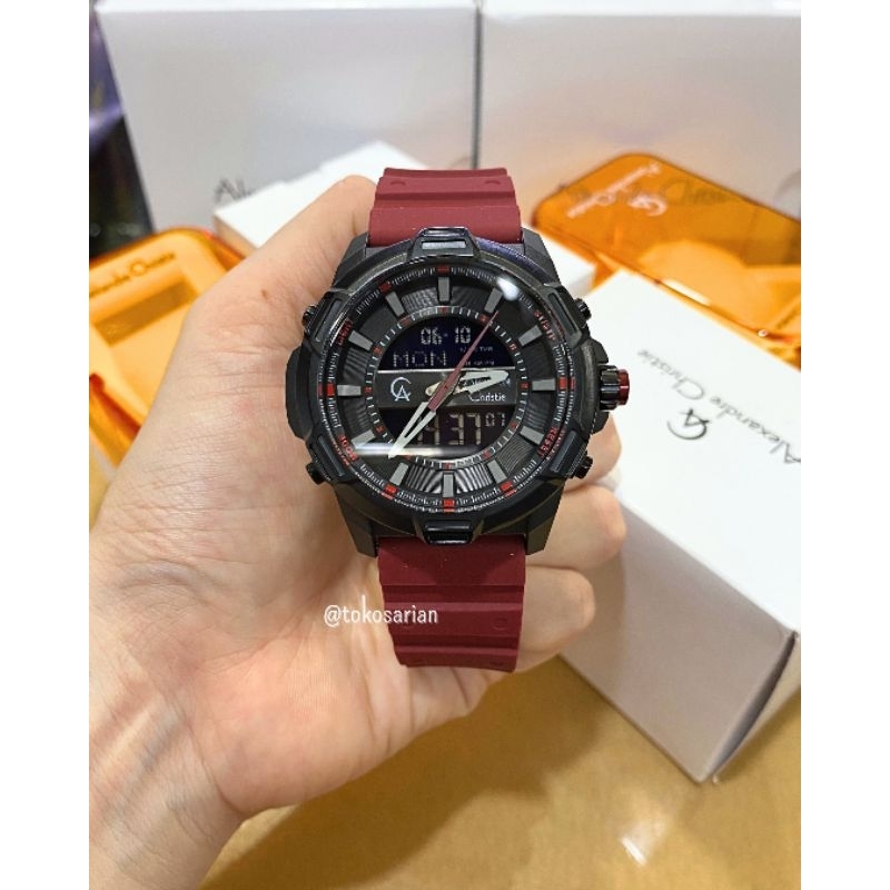 Alexander Christie AC 9375 MH Original Bergaransi Jam Tangan Analog Digital Pria