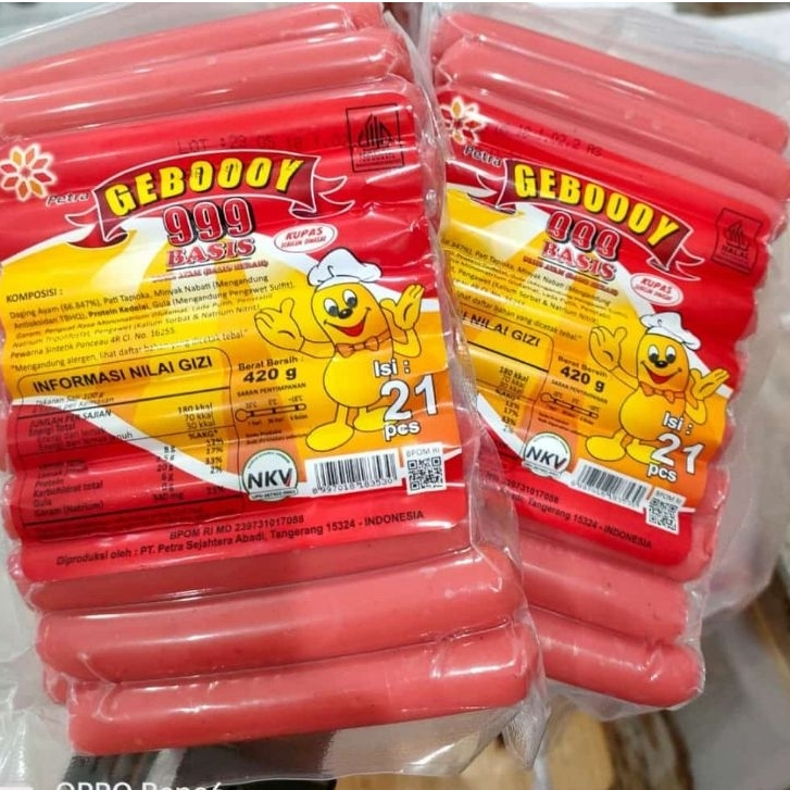 

Geboy 999 sosis kupas geboooyku isi 21 pcs merah / putih