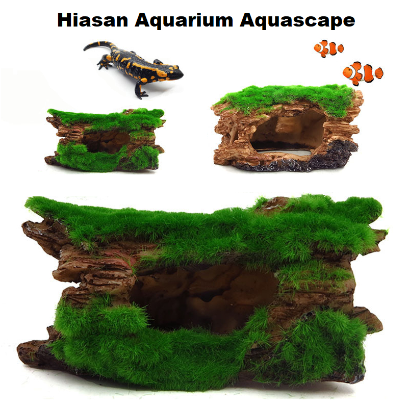 Kayu Batu Lumut Moss Imitasi Hiasan Aquarium Aquascape Hias Kayu rongga Aksesoris Accessories Dekora
