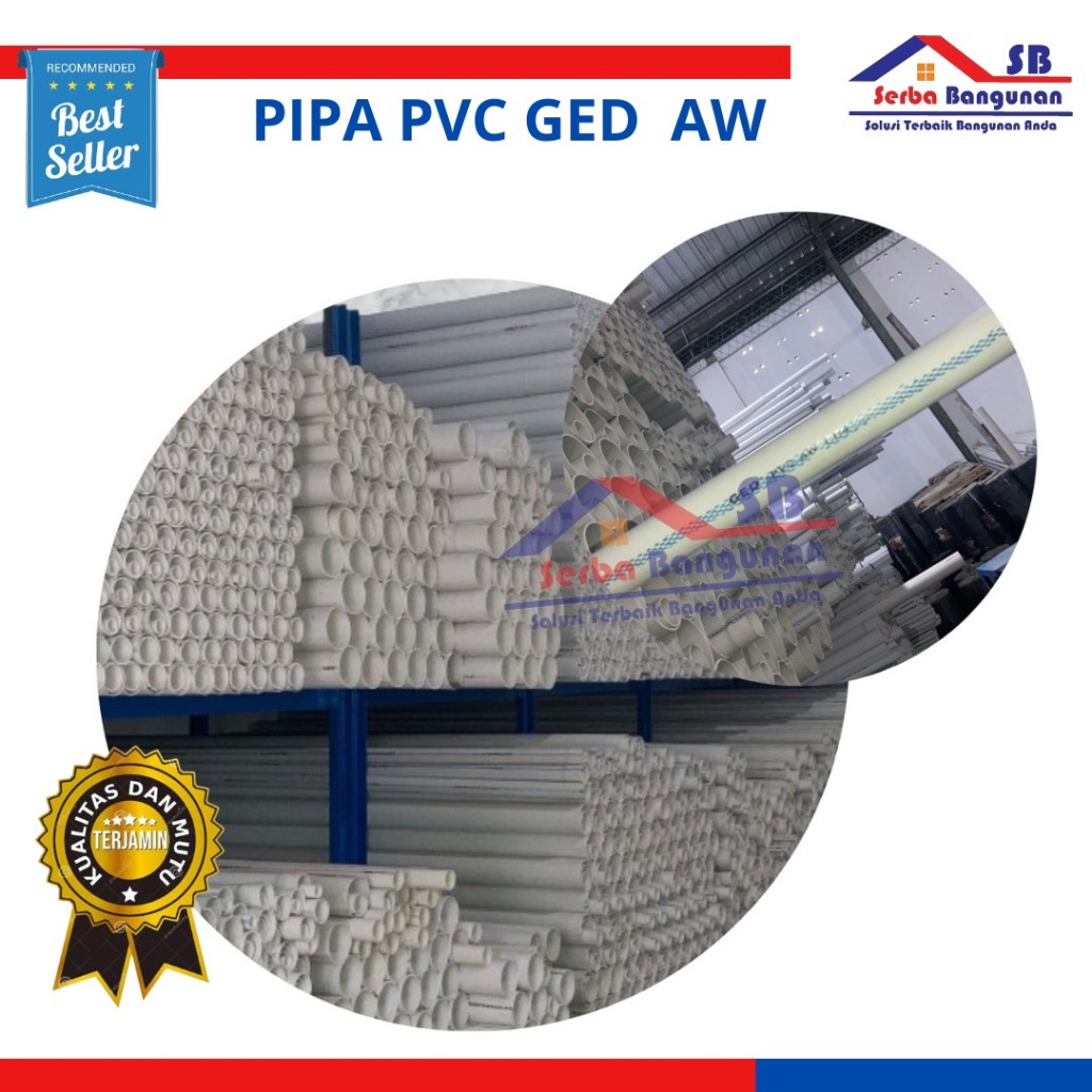 GED AW Pipa PVC 3/4" per Meter