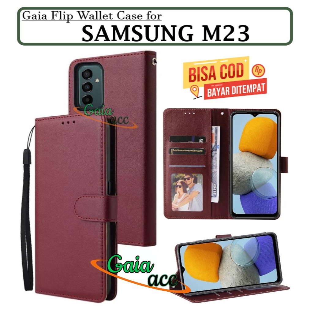 Flip Case Untuk Samsung Galaxy M23(5G) Flip Case Kulit Casing Dompet Case Wallet Leather Flip Case S