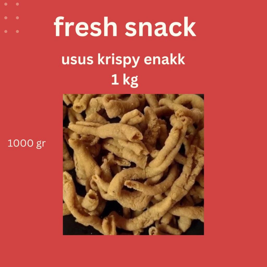 

USUS CRISPY ORIGINAL DAUN JERUK ISI 1KG Enak Bangettt