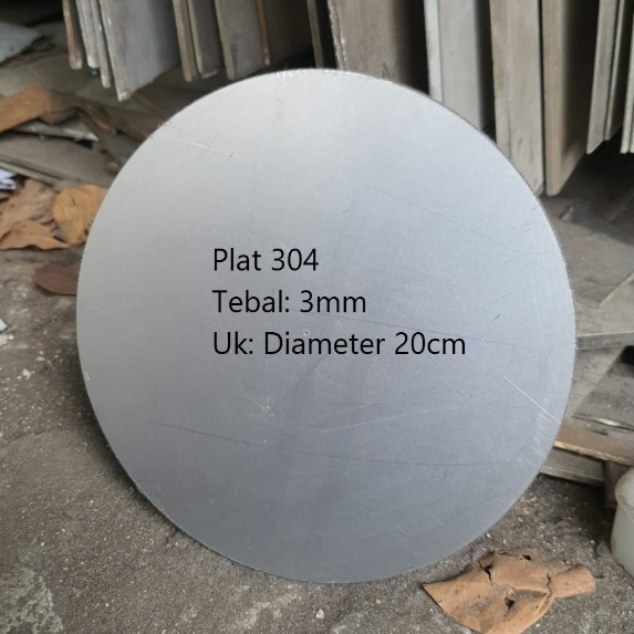 Plat stainless steel 304, tebal 3mm (3 mm) 0.3cm | Plate MURAH | SS 304 | Anti karat | Besi Baja | |
